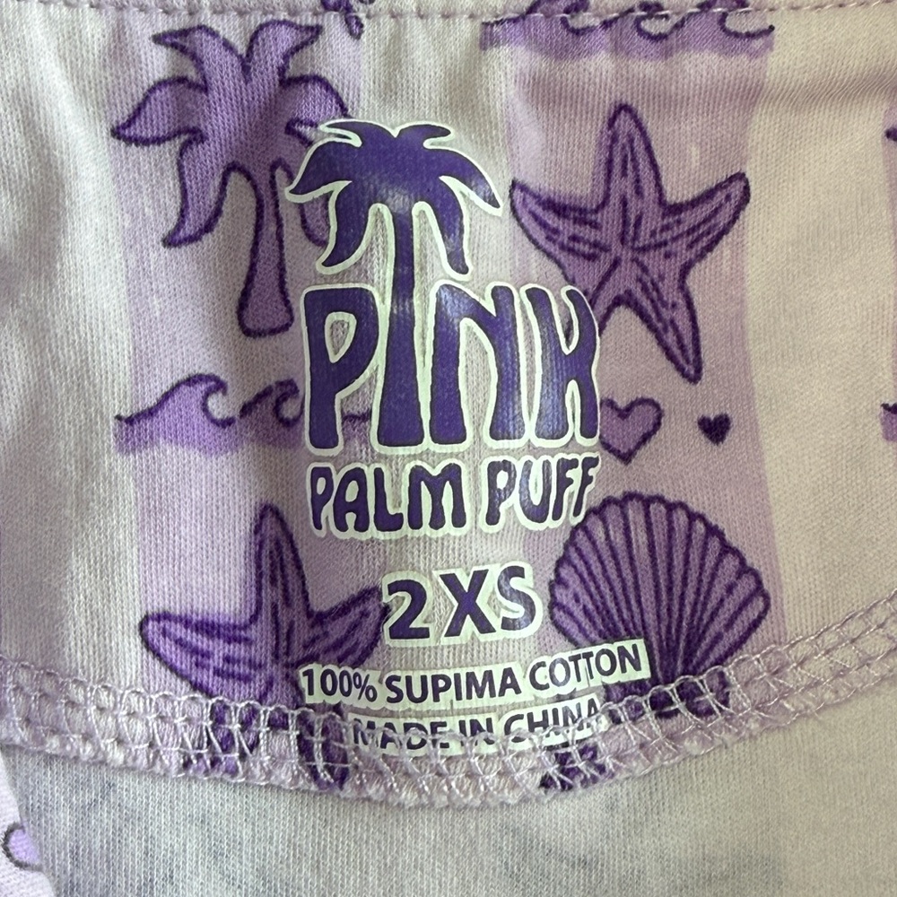 (Pink Palm Puff) Pajamas - Women's XXS - Picture 4 of 8